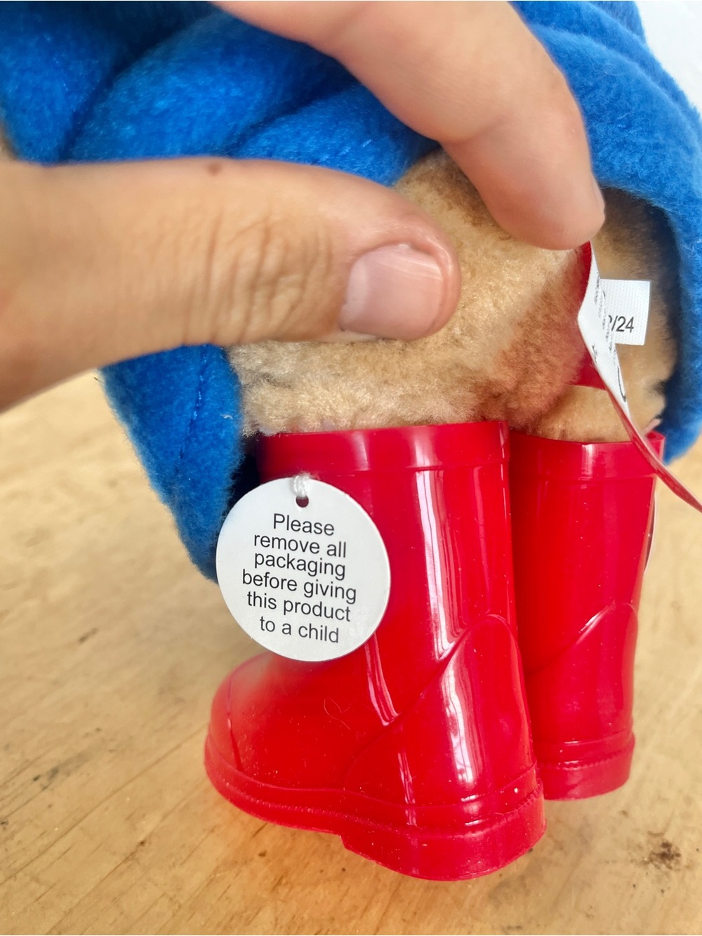 "Rainbow Designs Paddington Bear Plush 9"" Soft Toy Blue Coat Red Hat 2025" - Picture 8 of 10